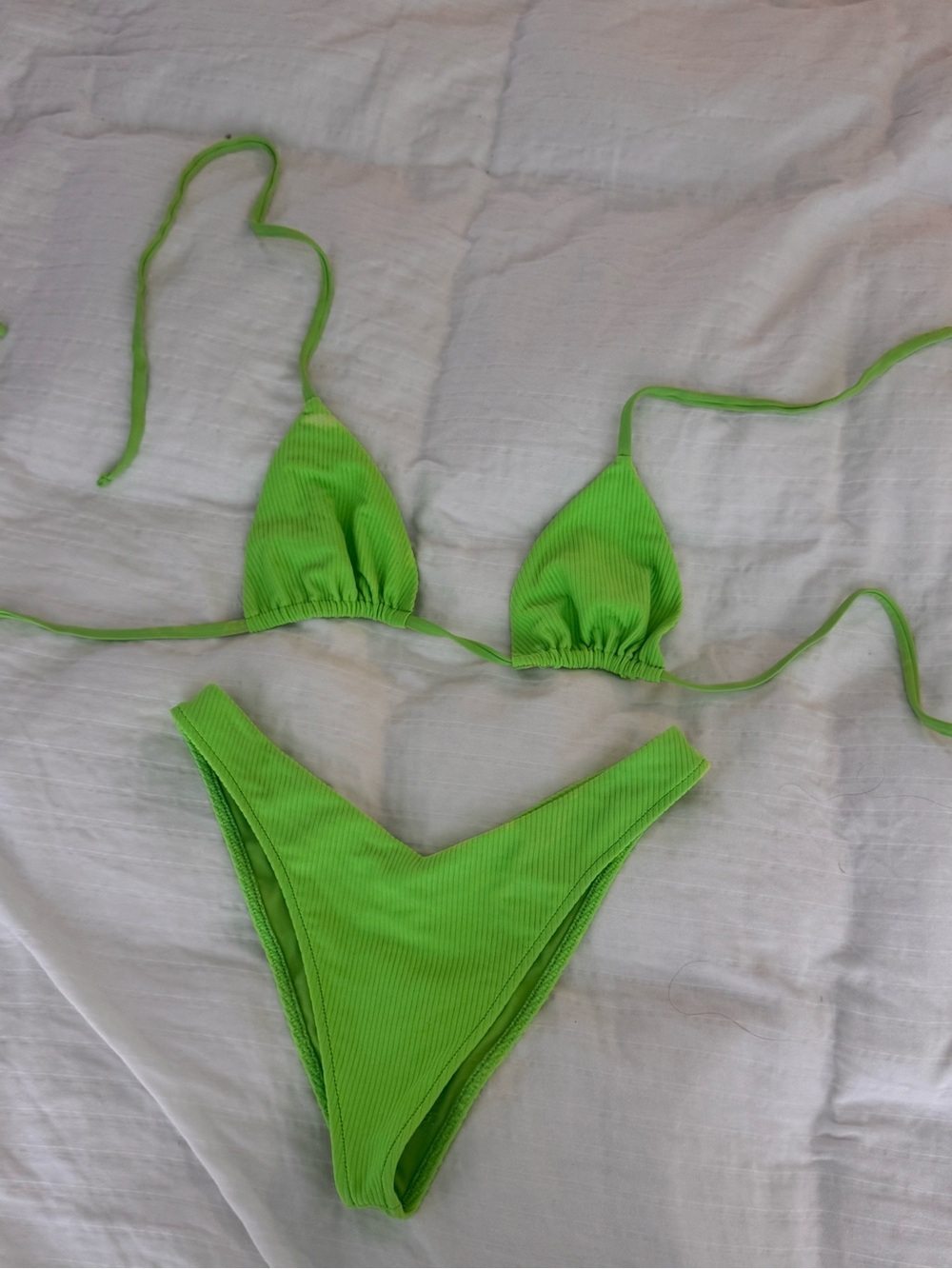 Frankie’s Ribbed Triangle Bikini Set - Picture 3 of 6